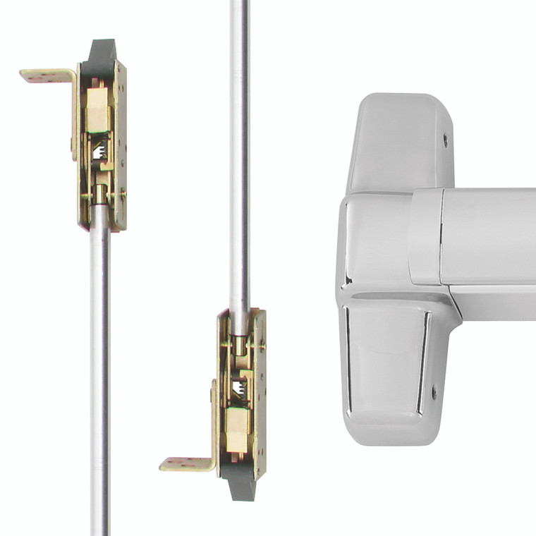 Von Duprin 9847 Concealed Vertical Rod | Lever 06 | Night Latch Control | Panic | 36" (3 ft) | Aluminum (689) | Left Hand Reverse