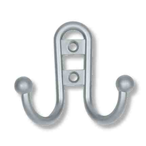 Double Robe Hook with Ball Ends Aluminum Finish LQ-B46115-AL-C