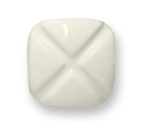Square Quadrant Knob 37Mm White Ceramic  with Chrome Base L-PN1715-CRW-C