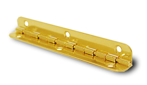 Piano Hinge - Stop 90 Degree - 75mm X 10mm -Mirror Polished Brass H11-PIANO-7510BP