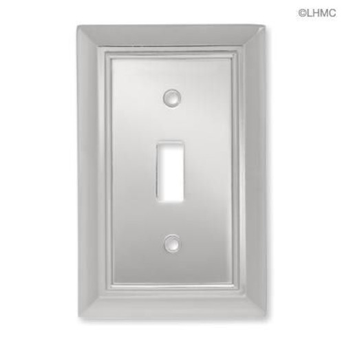 Single Switch Architectural Polished Chrome Wall Plate L-126301