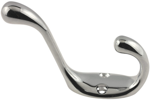 Franklin Brass 3-1-1/2" Heavy Duty Coat and Hat Hook (5 Pack), Polished Chrome FBCHH5-PC-C