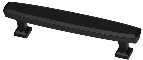 Beveled Cabinet handle - Matte Black - 3 3/4"