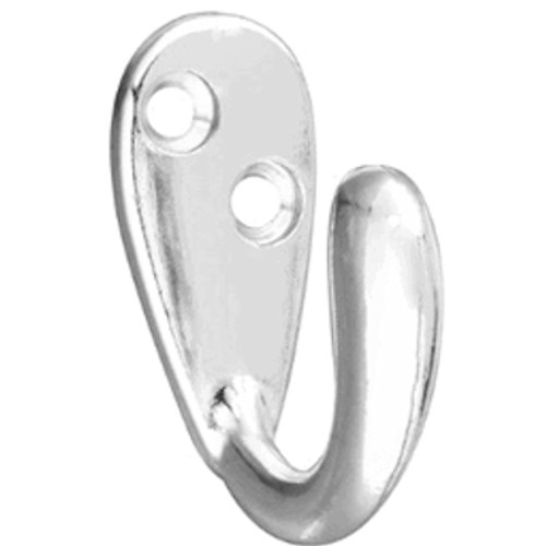 Polished Chrome Single Coat Hook - 1 1/2"  H25-H679CHR