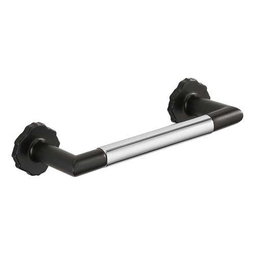 Jason Wu Brizo 4-4/5" Drawer handle - Matte Black and Chrome Two Tone