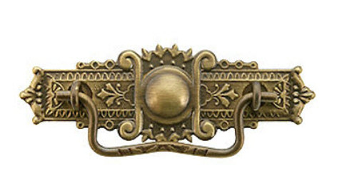 Stamped Solid Brass Bail handle 3" Eastlake Style B377SB