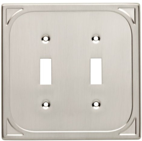 Cambray Double Switch Wall Plate - Satin Nickel (144406) (W24567-SN-U)