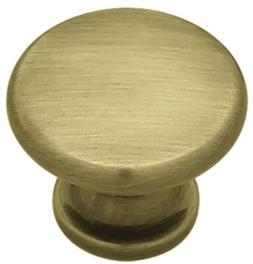 Satin Antique Brass Classic Knob - 30mm