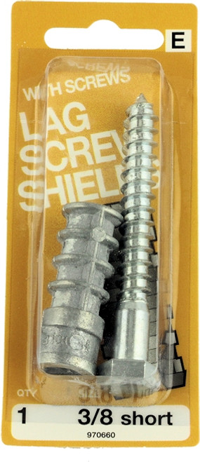 3/8" Short Lag Screw Shield with Screws H-970660