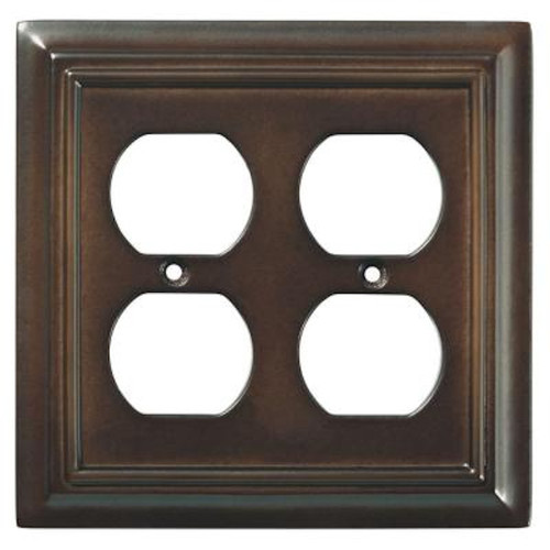 Brainerd - Liberty Architectural Double Duplex Wall Plate - Walnut