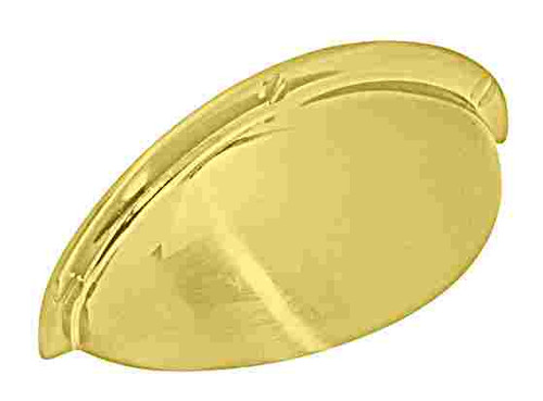 Cup handle w/ Screw Heads 64mm - Brass Plated L-PN0602-PB-C
