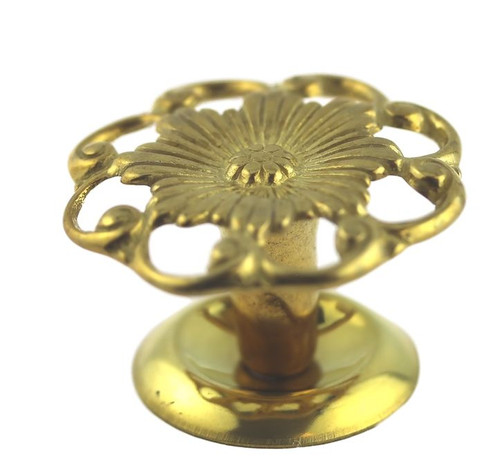 Victorian Lace & Flower Solid Brass Knob DL-K-8