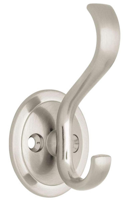 Coat and Hat Hook with Round Base - Satin Nickel - B42307Z-SN-C