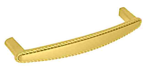 Braid handle 128mm c-c  Brass Plated L-P0280A-PB-C