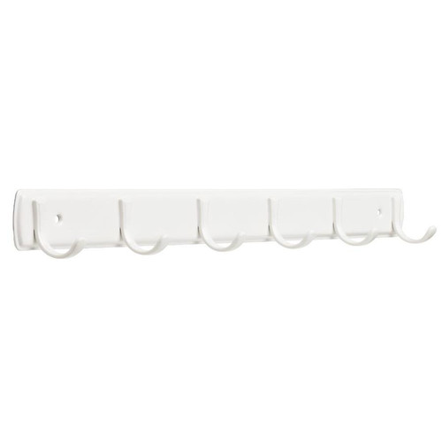 Franklin Brass 19.29-in White Steel Rail with 6 Hooks LCSSMR6-W-L1