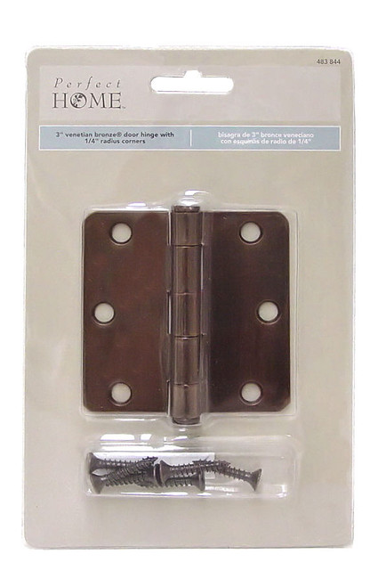 3" Venetian Bronze 1/4" Radius Door Hinge (483-844)  LQ-HN0023P-VBR-U