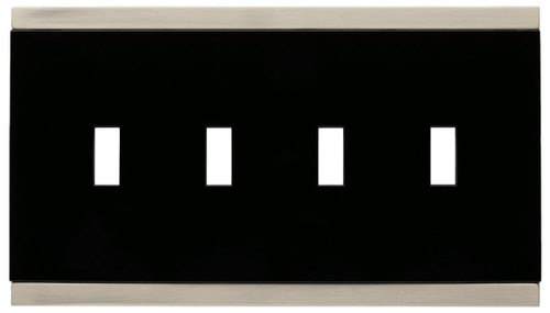Franklin Brass - Basic Stripe Quad Toggle Switch Wall Plate - 135763