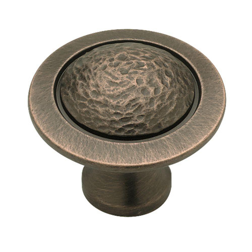 Hammered Rough & Smooth - Venetian Bronze Knob L- PBF572H-VBR-C