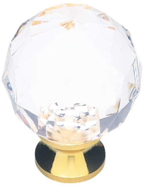 Crystal Clear Acrylic Faceted Ball Knob - 1-3/16" L-P30101-CSB-C