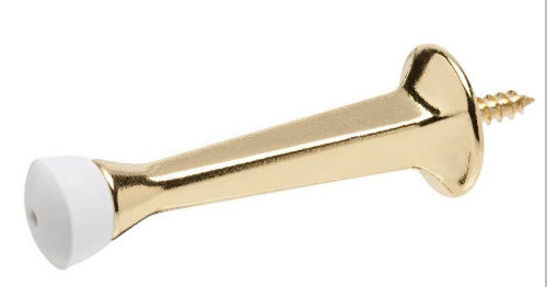 Heavy Duty Rigid Doorstop - Bright Brass CO-48-3008