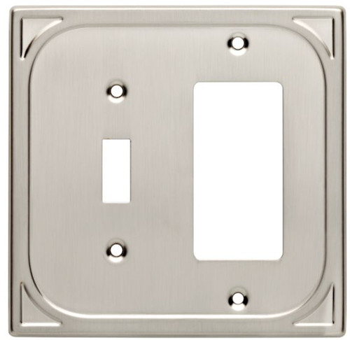 Cambray Single Switch/Decor Wall Plate - Satin Nickel (144418)