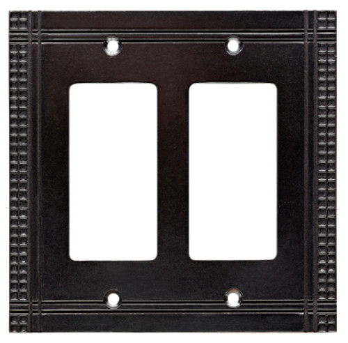 Mission Soft Iron Double Decorator Wall Plate W32748-SI-U662671