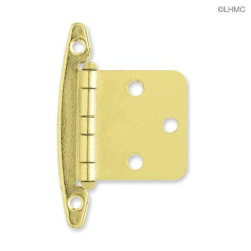 Pair Free Swing Variable Overlay Polished Brass Hinges L-H01010C-PB-O1