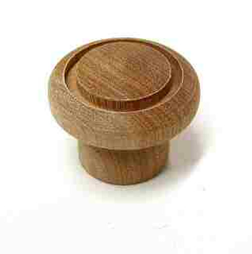 Oak  Unfinished Knob 1-1/4"  With Turned Groove K30-DP-2390-O