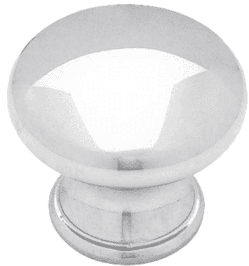 Round Cabinet Knob in Polished Chrome - 1 1/4"