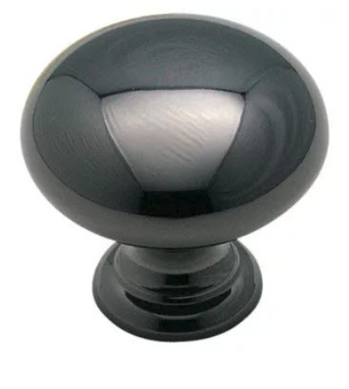 Black Stainless Steel Finish Solid Brass Black Nickel Cabinet Knob 1-1/4" P30930V-BBN-C7