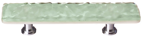 Glacier spruce green pull with polished chrome base