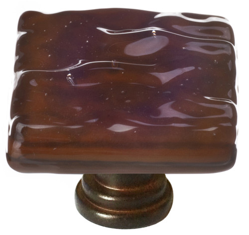 Glacier woodland brown knob with oil rubbed bronze base