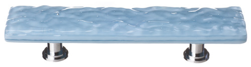 Glacier powder blue pull with polished chrome base