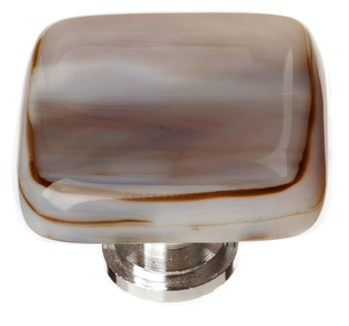 Cirrus white with brown knob with polished chrome base