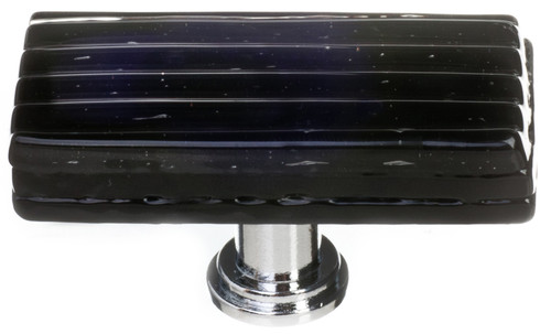 Reed black long knob with polished chrome base