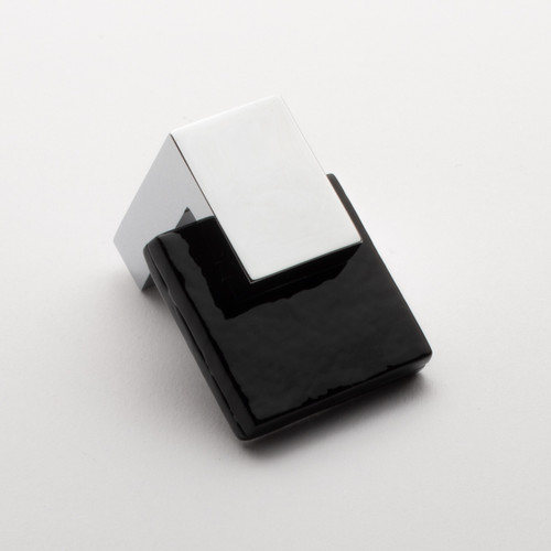 Affinity knob black with polished chrome base