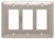 Liberty Hardware - Stamped Round Decorative Triple Rocker Switch Plate - Satin Nickle - 126442