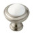 1-1/4" Satin Nickel Mushroom Knob with White Ceramic - 128994