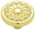 Fan Design Knob in Polished Brass - 1 1/4"