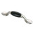 Spoon Foot handle - Satin Nickel w/ Black Ceramic - 3" L-P50011C-SNB-C