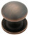 Venetian Bronze Knob w/Attached Backplate - 1 1/4"