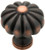 Rubbed Bronze Avante Pumpkin Knob - 36mm