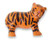 Orange And Black Hand Painted Tiger Knob 2" AM-CP9368-HP