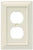 Brainerd - Wood Architectural Single Duplex Outlet Wall Plate - Light Almond - 126444