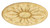 Birch Oblong Flower Medallion Applique 2-3/8"