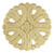 Birch Wood Applique - Large Round Medallion w/ Cut Outs & Small Flower Center 3-3/4" G10-B260T