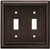 Liberty - Architectural Decorative Double Switch Plate - Venetian Bronze - W10085-VBR-U