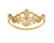 Crowned Solid Brass Bail handle - Open Lace  - Diamond Center 3"