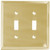 Double Switch Wall Plate In Polished Solid Brasss LQ-W202BMP-PL-U