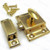 Door Catch 1-7/8"  (Twist) Brass Plated With Screws  C21-C43001BP